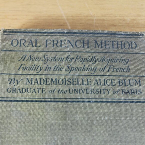 Antique French Lesson book by Mademoiselle Alice Blum 1917 - Picture 1 of 6